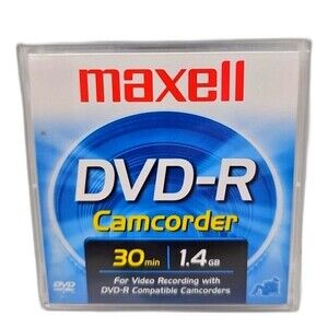 Maxell DVD-R Camcorder 30 Minutes 1.4 GB Single New Sealed Disc